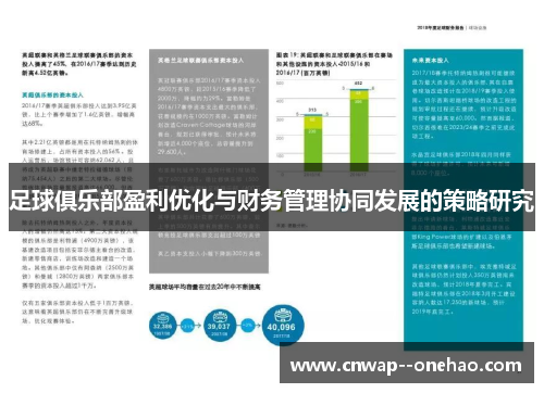 足球俱乐部盈利优化与财务管理协同发展的策略研究